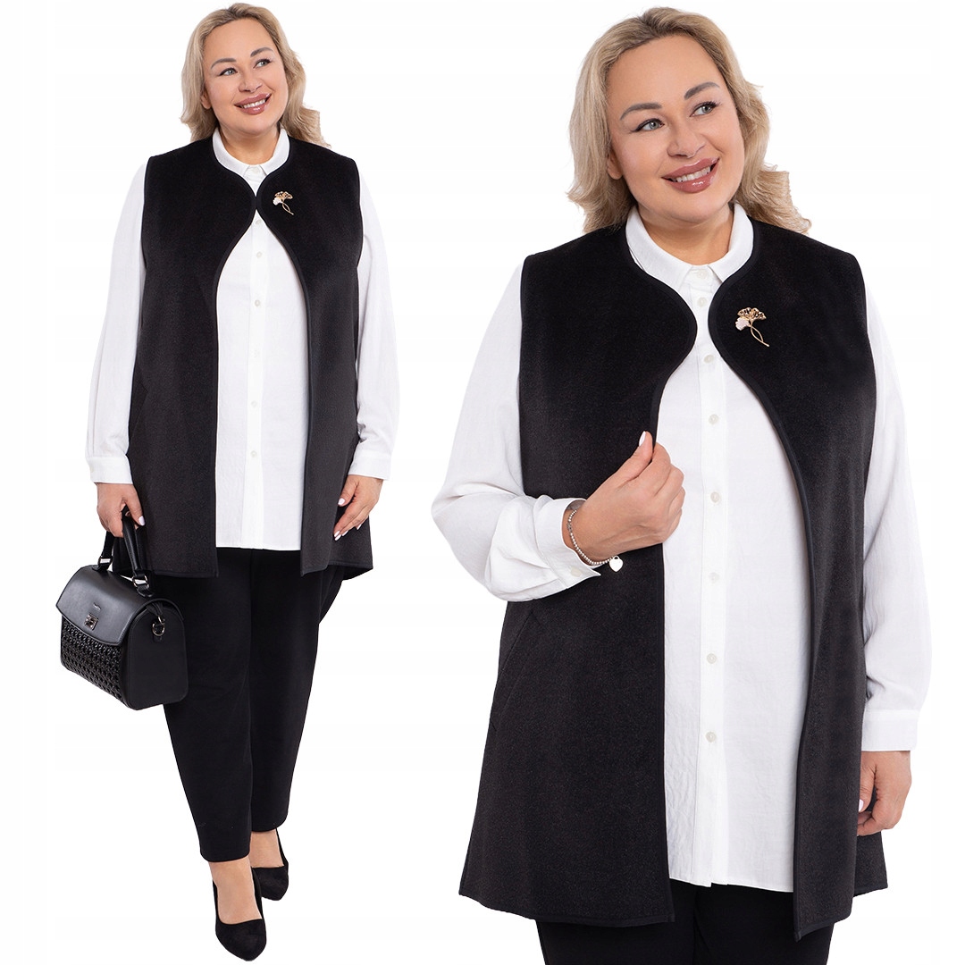 Černá vesta s broží 58