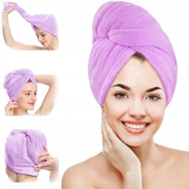 RĘCZNIK DO WŁOSÓW SZYBKOSCHNĄCY TURBAN MIKROFIBRA