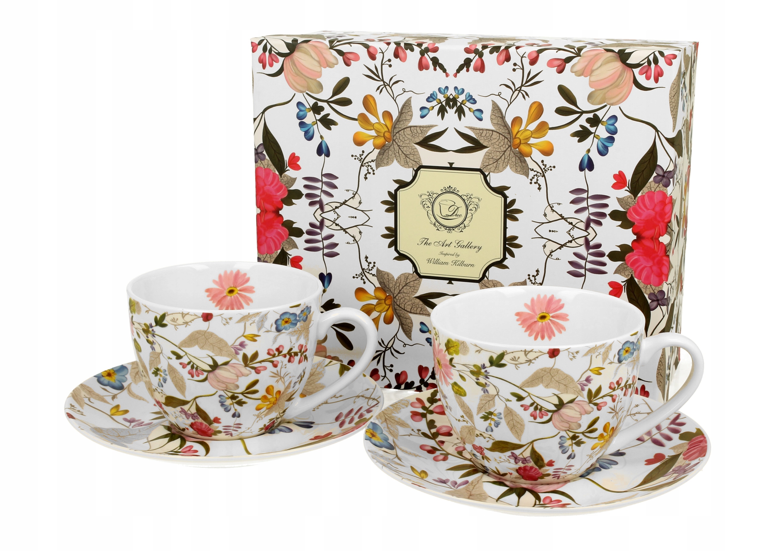 

Filiżanki ze spodkami 280 ml komplet 2 szt. White