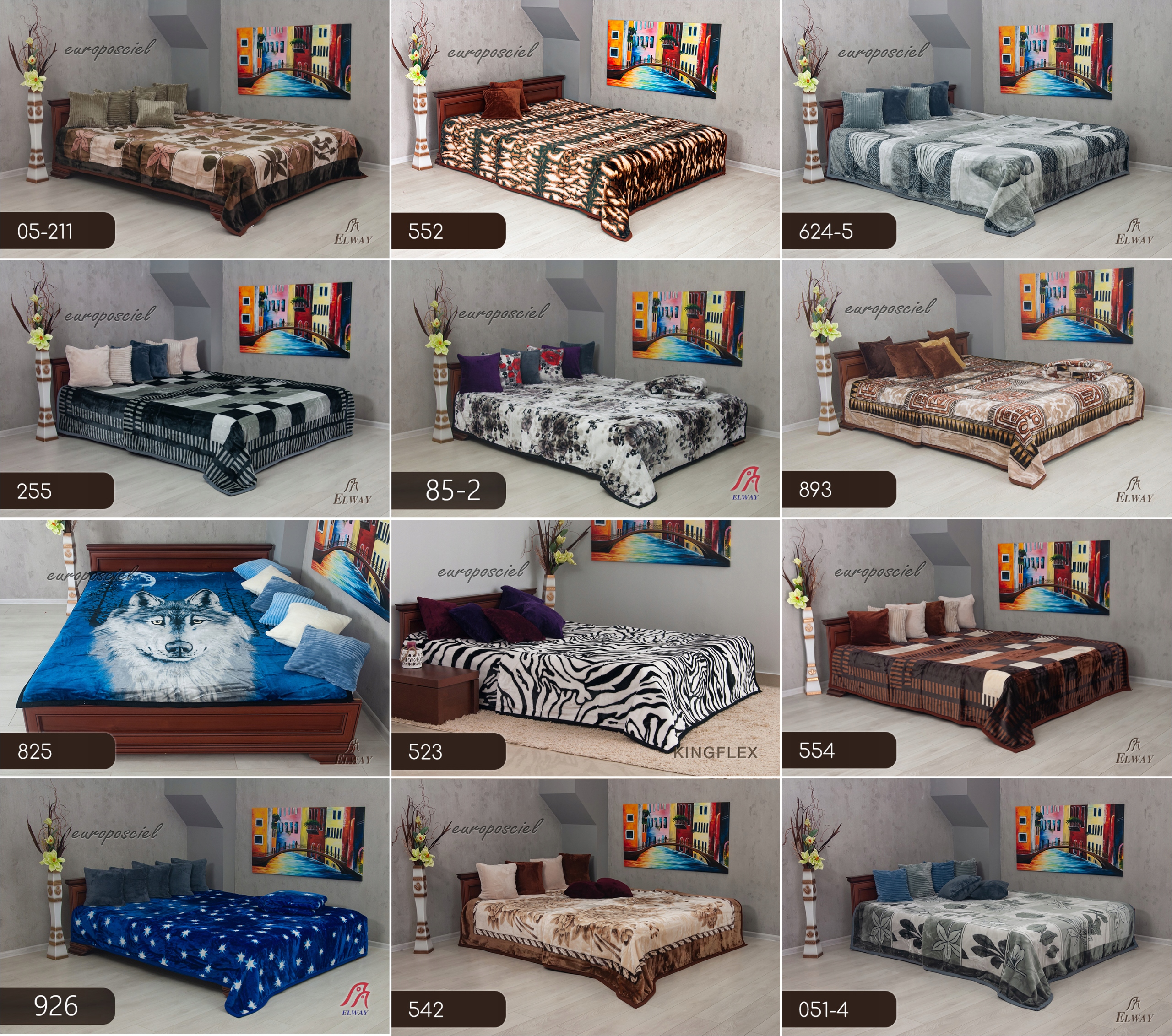 Koc Akrylowy Elway 160/210 Gruby Narzuta Koce Rodzaj koc