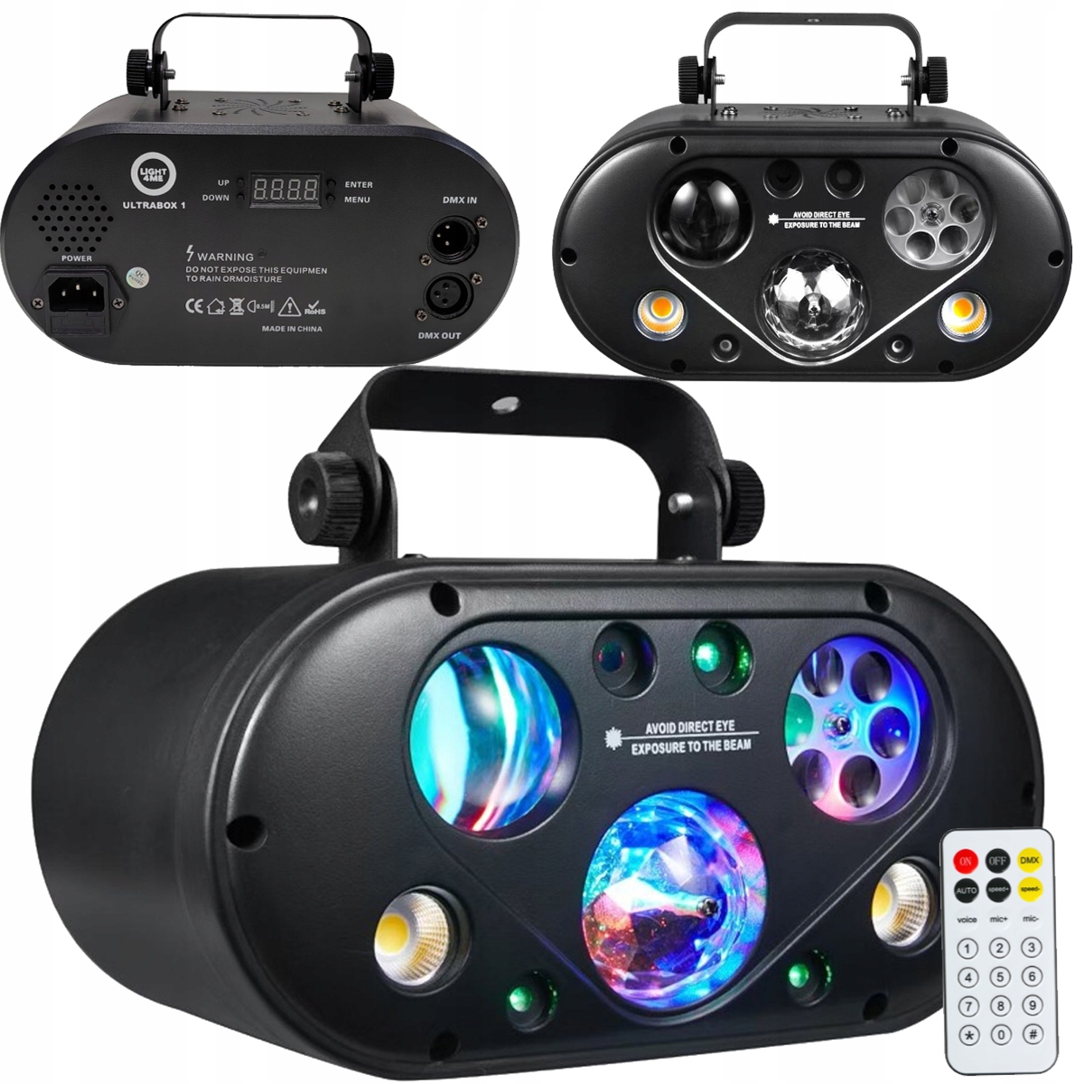 RGB 6IN1 LED MULTIEFECT световое освещение диско стробоскоп лазерный пульт дистанционного управления