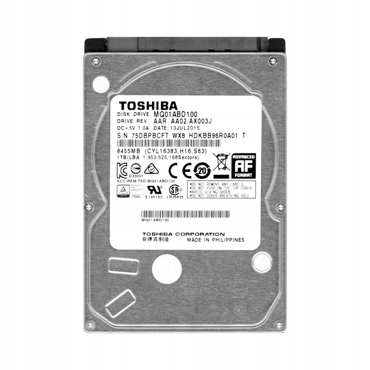 Toshiba 1TB 5400 ot/min 8MB Sata II 2.5" MQ01ABD100 Hdd disk