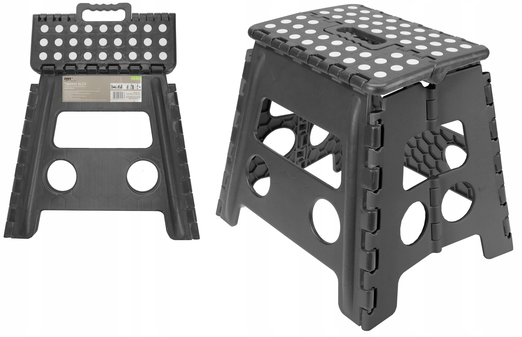

Taboret Podest Składany Alex 32 cm szary