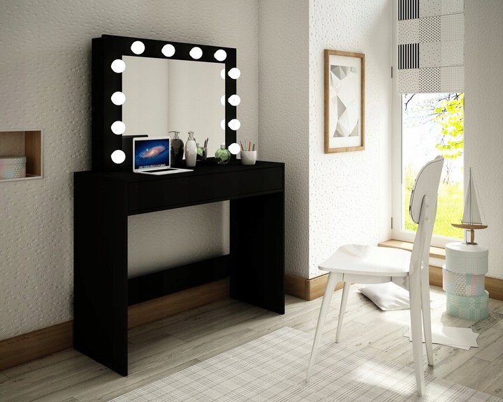 TOALETKA DO MAKIJAŻU, LUSTO Z OŚWIETLENIEM Marka inna