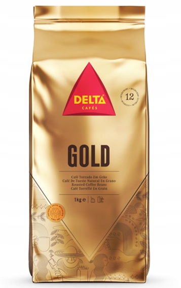 Káva tradičně pražená zrnková Gold 500 g Delta