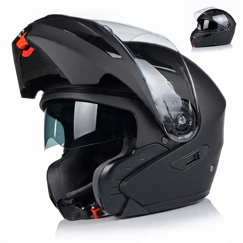 

Kask Motocyklowy Szczękowy Czarny Mat Blenda r.L