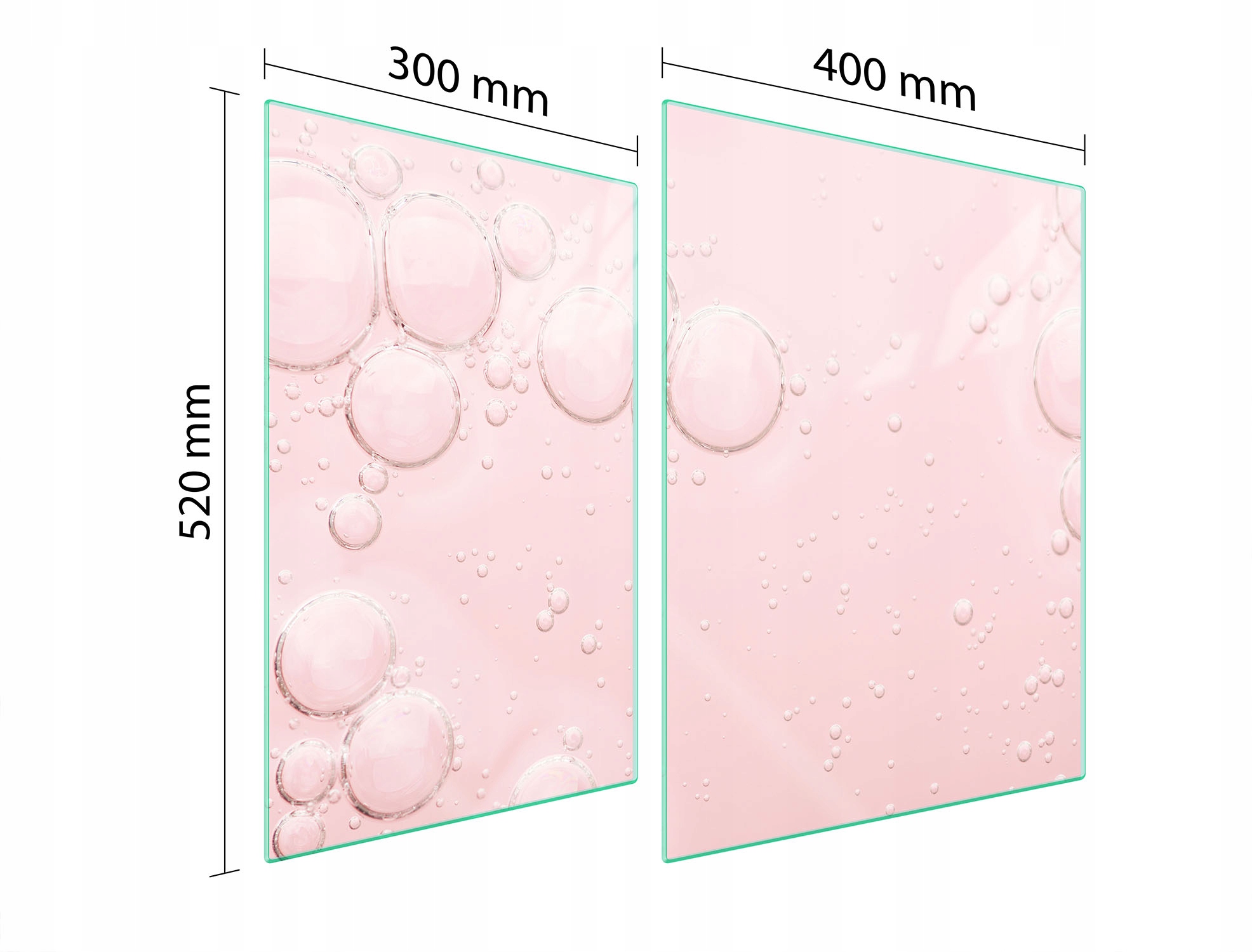 Ochranná Skleněná Deska Na Sporák 70x52 Růžová Tvrzené Sklo