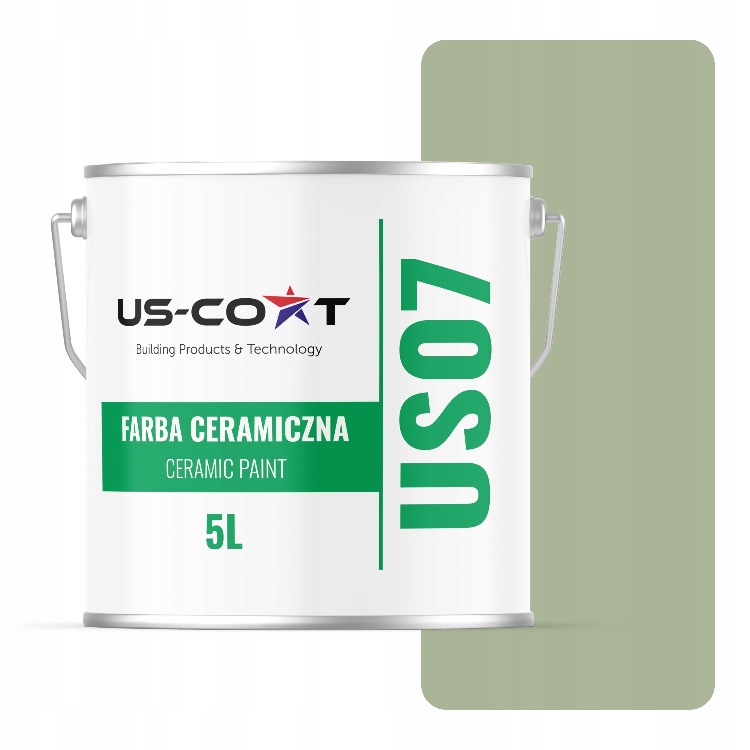 Keramická Farba Na Stenu Zelená Farba H2143 5L Hlboká Matná Na Stropné Steny