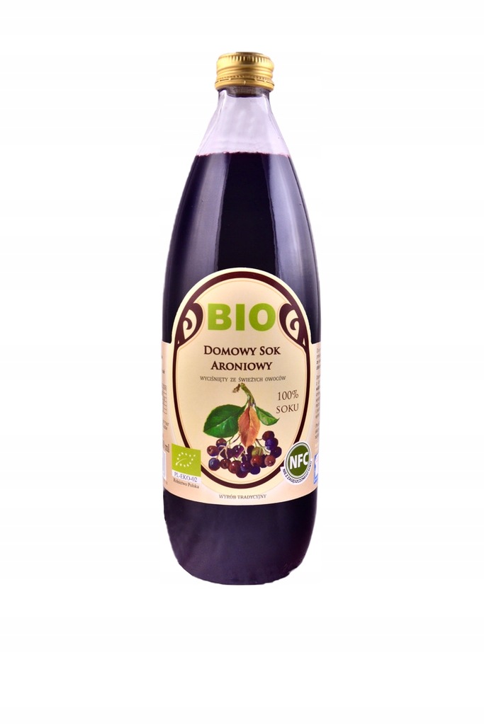 Sok Aroniowy 100% Tłoczony 850 ml Bez Cukru Bio 6 sztuk