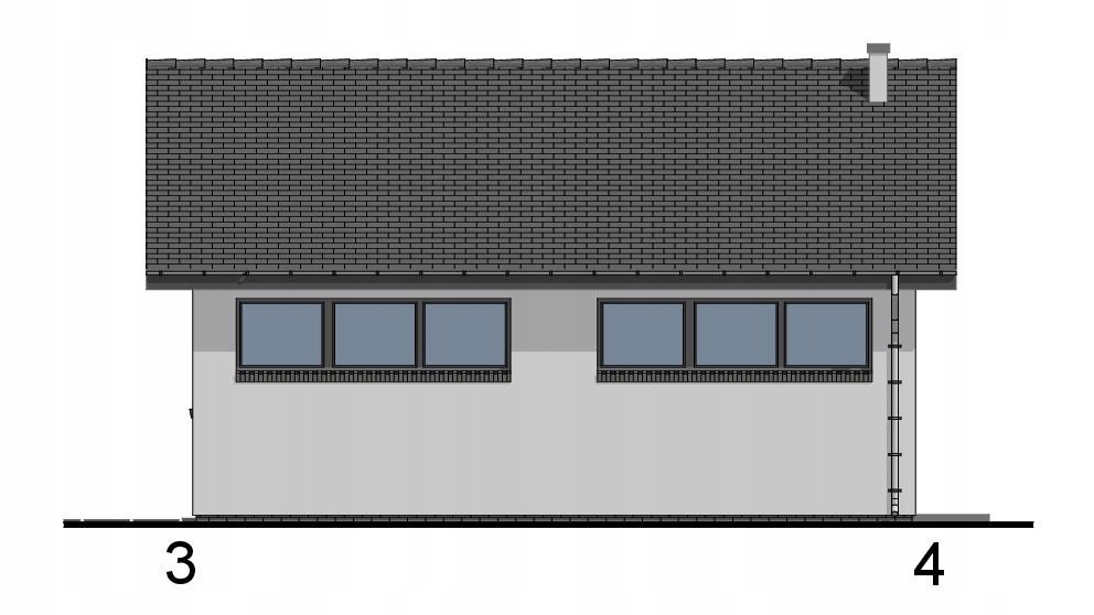 PROJEKT BUDYNKU GOSPODARCZEGO G61 Materiał wykonania inny