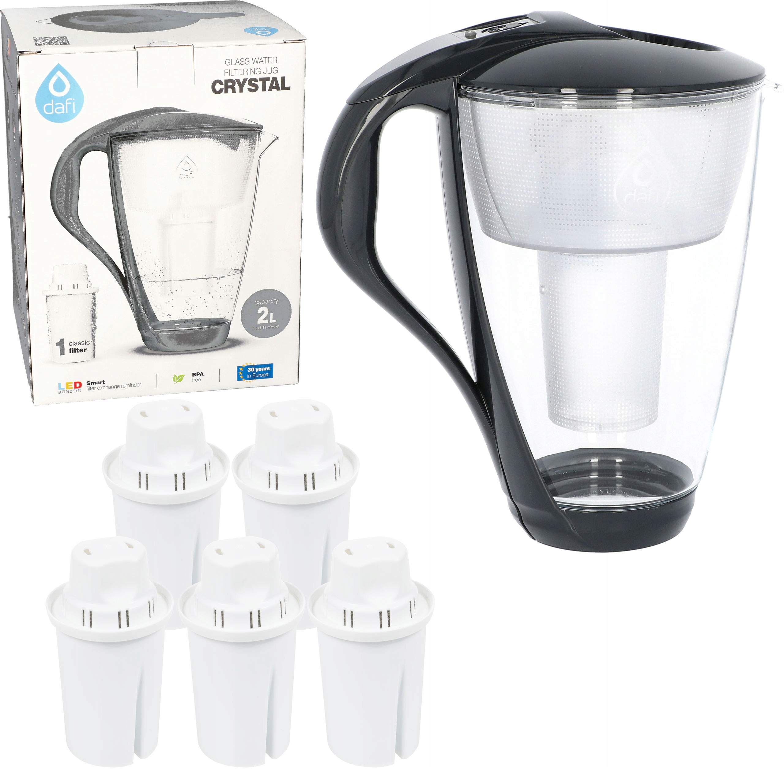 

Dzbanek Filtrujący Wodę Dafi Crystal Led 5 Filtr