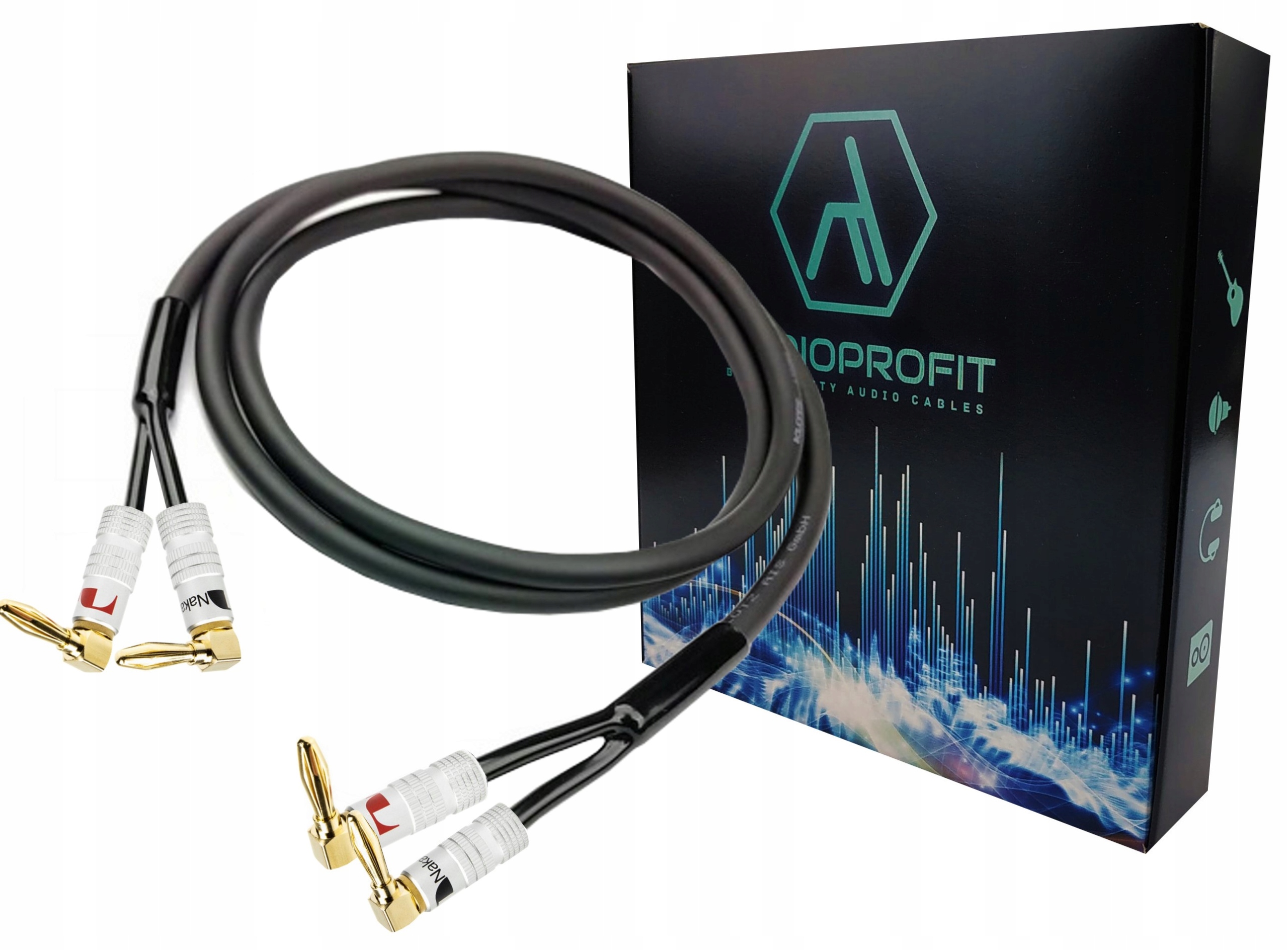 Klotz LY225 reproduktorový kabel Nakamichi Úhlový 6 m