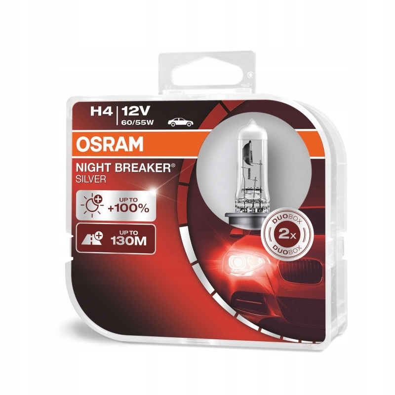

Żarówki Osram H4 Night Breaker Silver +100% DuoBox