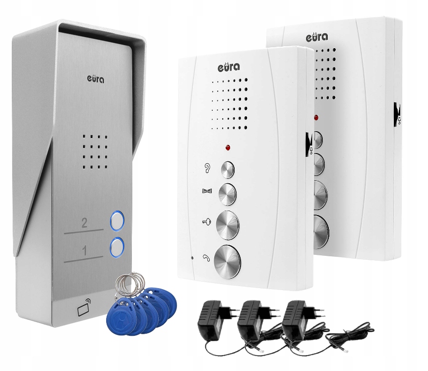 Domofon 2 Dwurodzinny Głośnomówiący Furtka Brama czytnik breloków