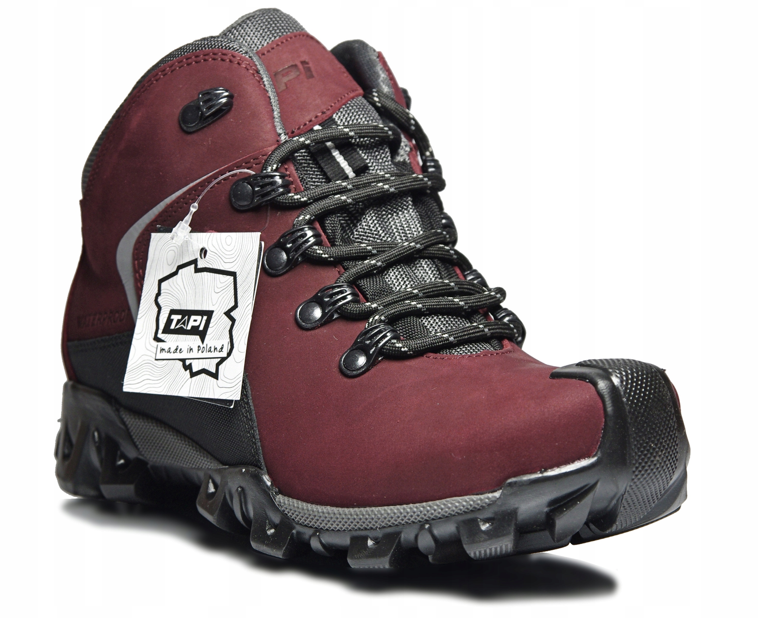 Buty trekkingowe TAPI bordo skóra + TEX PL r38 Marka inna