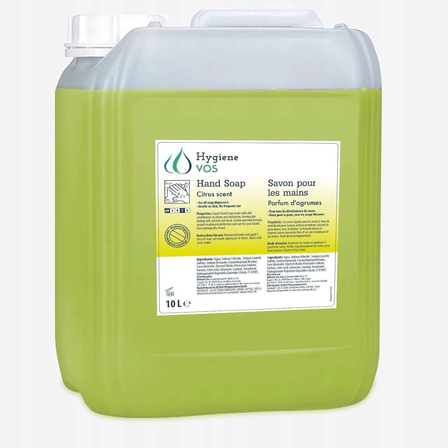 Levně Hygiena Vos Krémové Citronové Mýdlo 10 L pro dávkovače