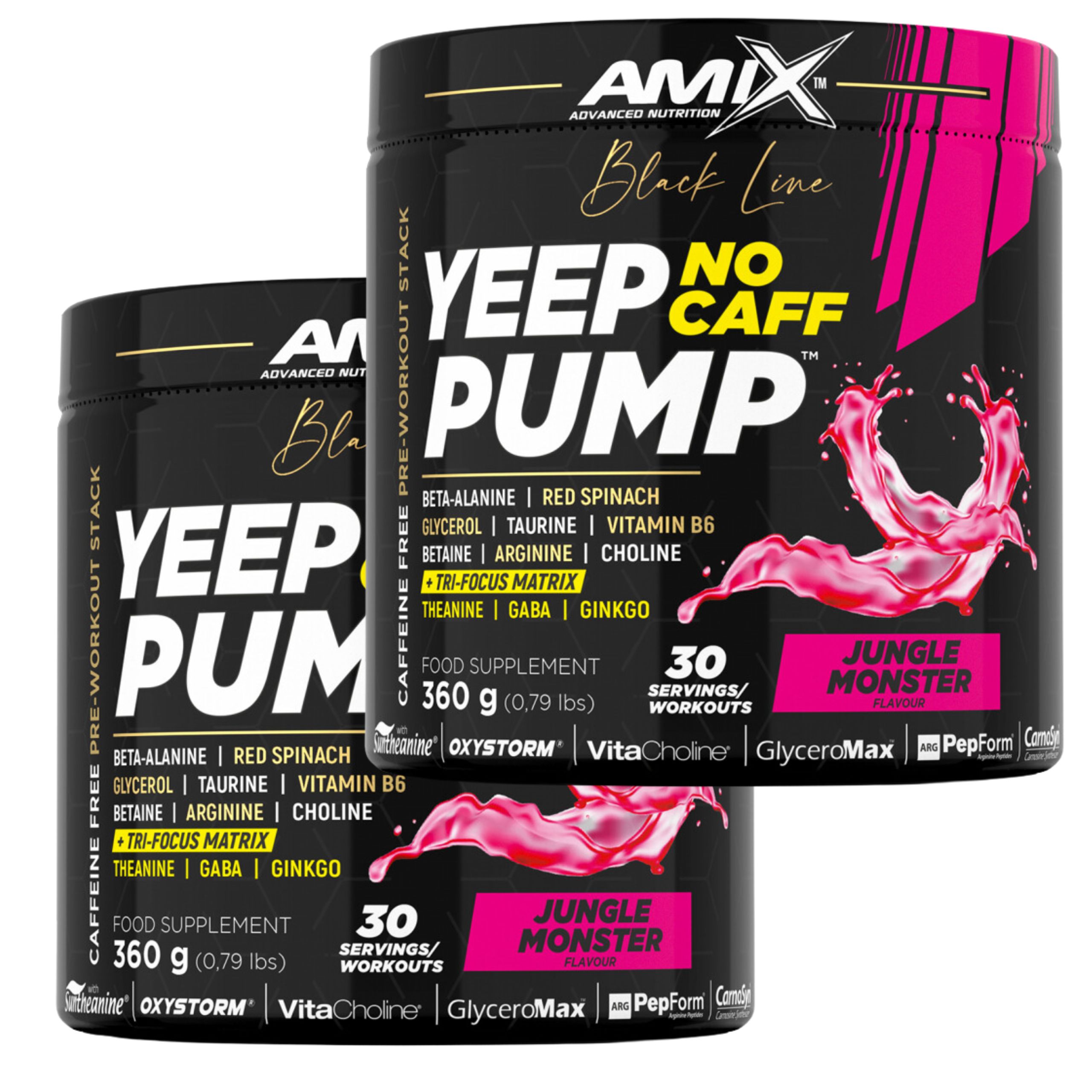 Předtrenigovka Bez Kofeinu Čerpadlo Soustředěnost Odolnost Yeep Pump No Caff