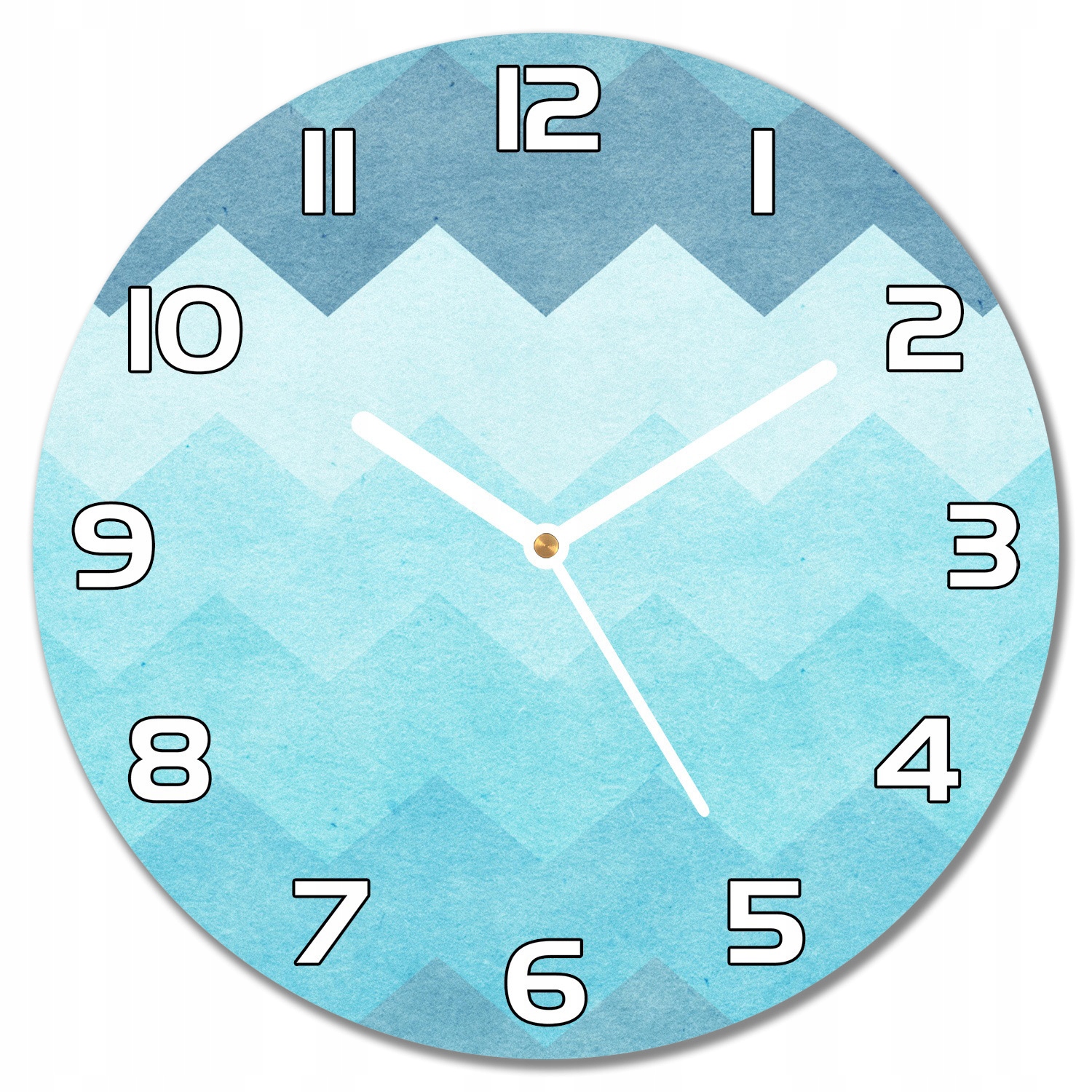 

Nowoczesny cichy wiszący zegar Wzór zygzak f30