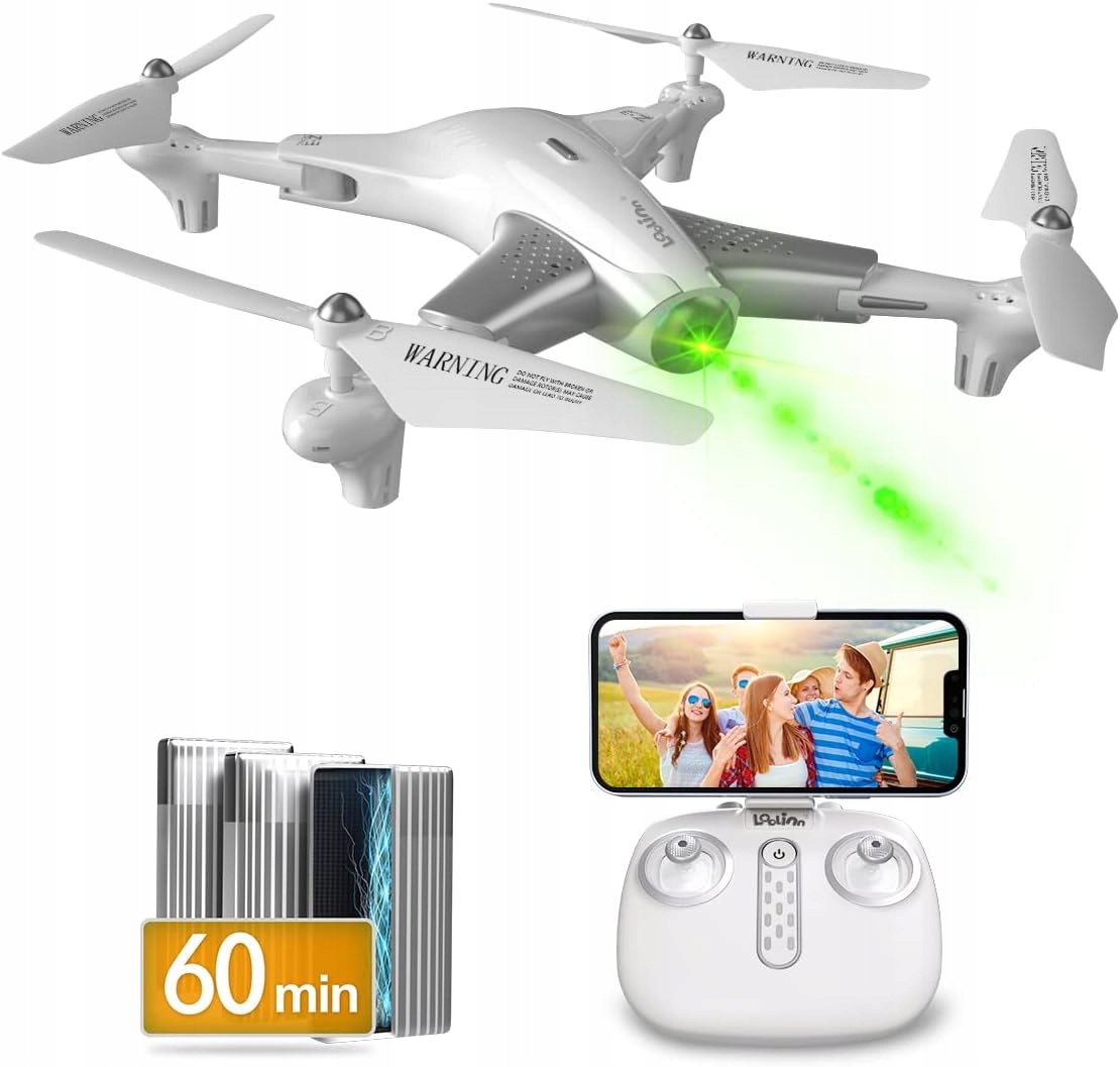 DRON DLA DZIECI Z KAMERĄ 60MIN LOTU STABILNY