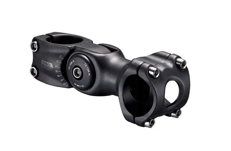 Uno Řídítka jízdního kola nastavitelný stupeň 0-60 L:110Mm Ø31,8 Black AS-8