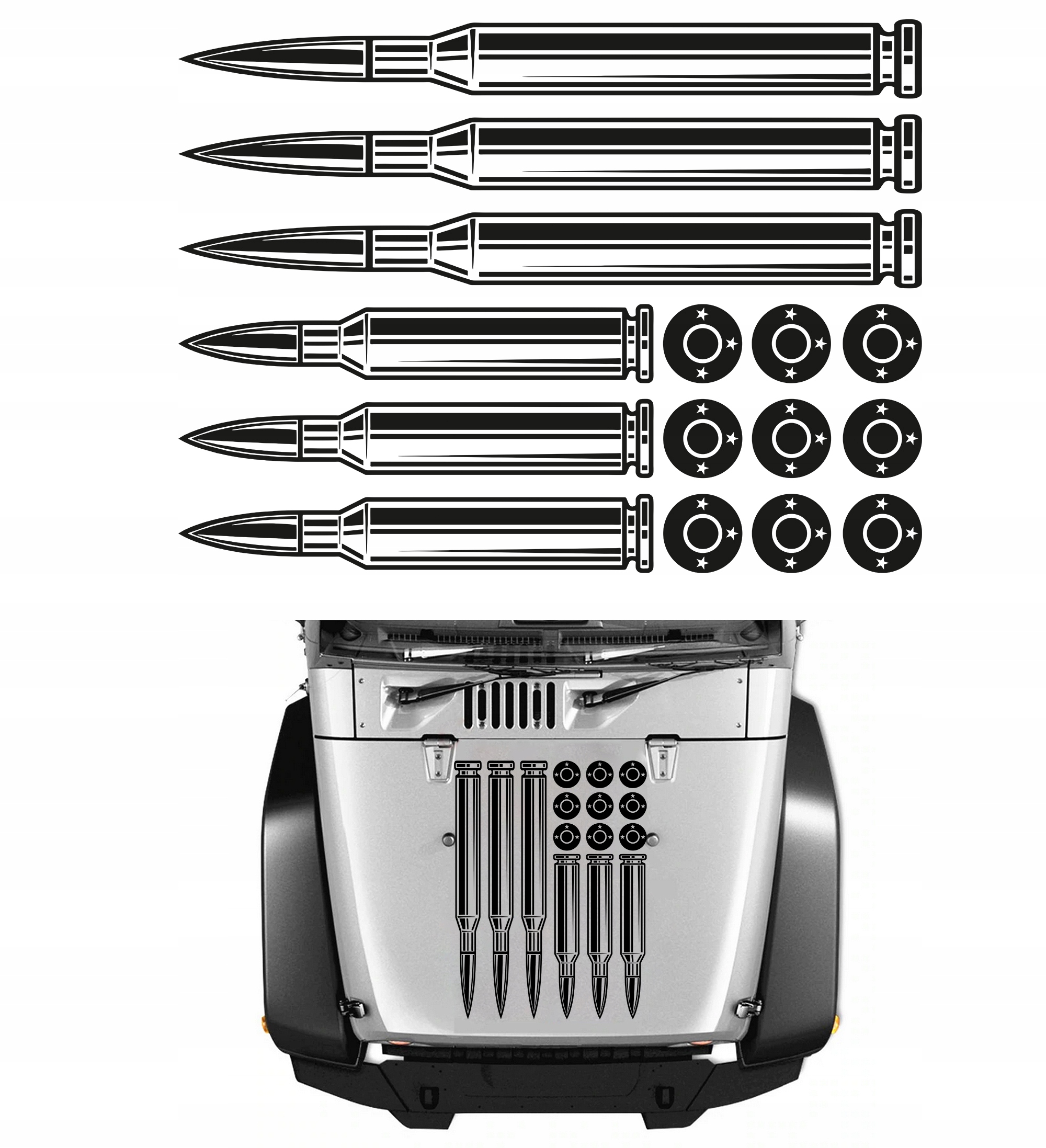 

Naklejki Na Maskę Jeep Off Road Flaga Usa 70x94cm