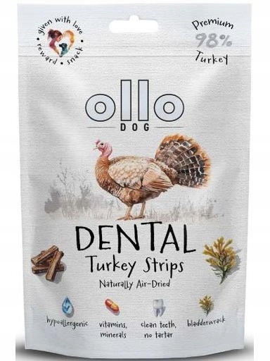 5x Ollo Sušené dentální proužky z krůtího masa 80g