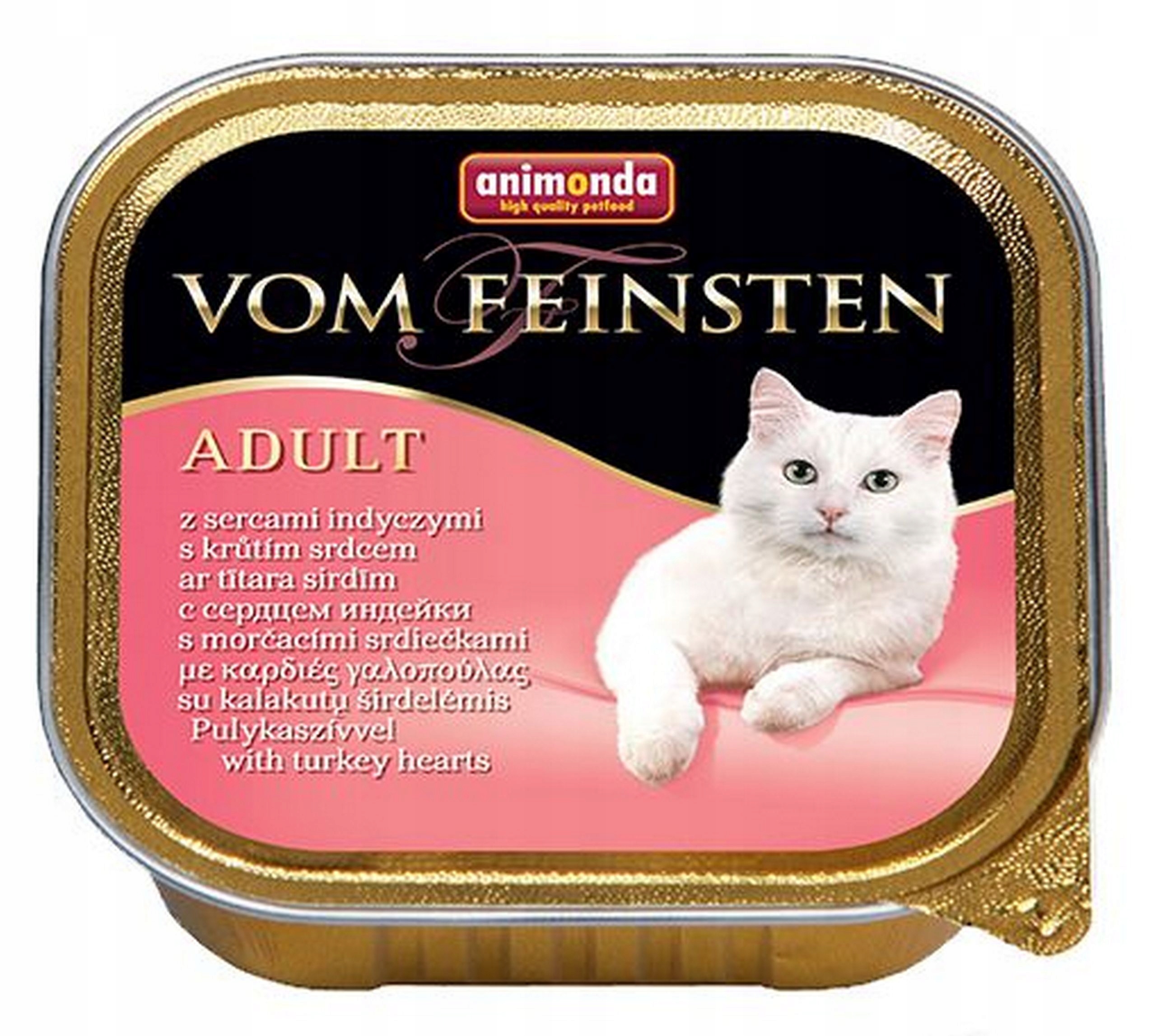 Animonda vom Feinsten Adult krmivo pro kočky 24x100 g – krůtí srdce