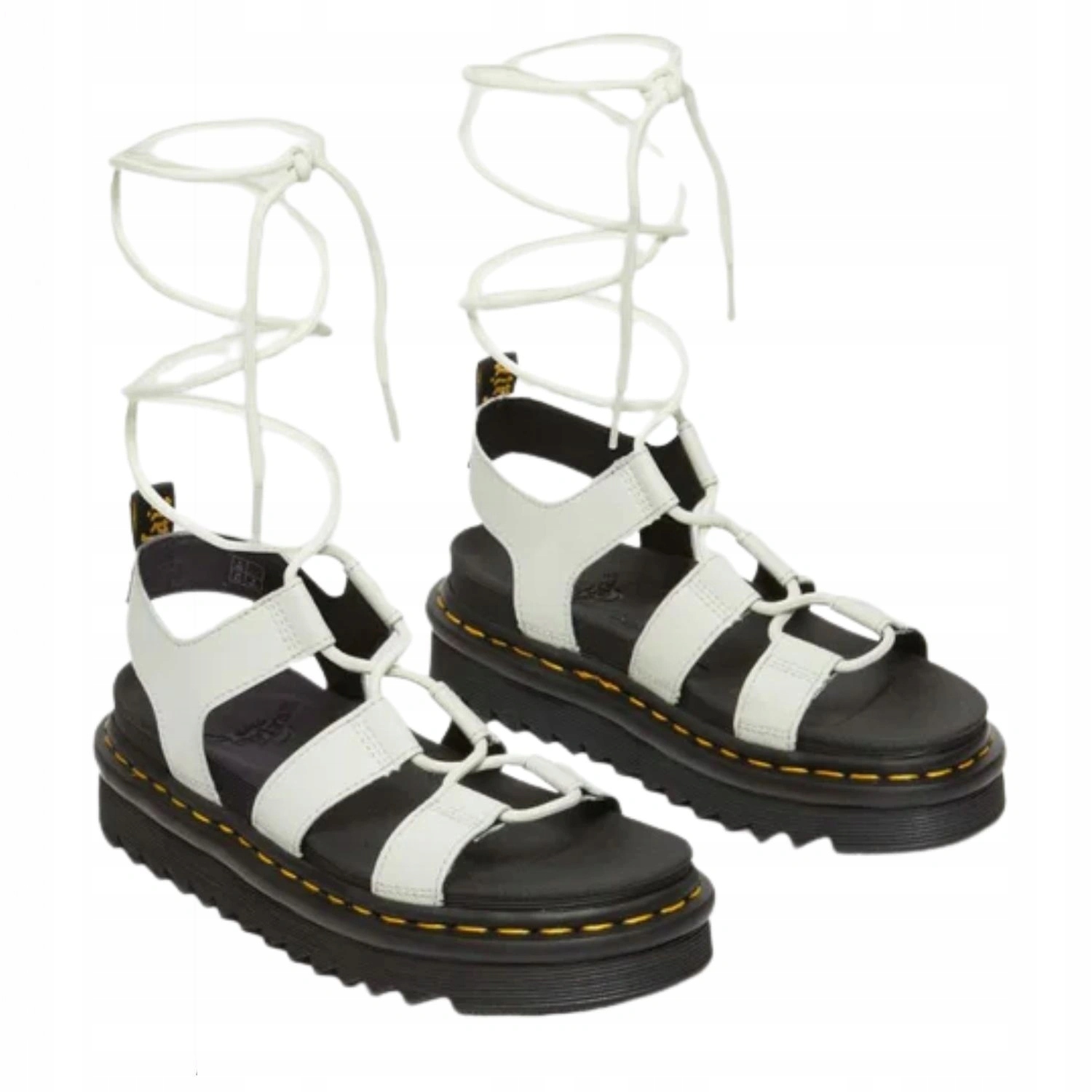 Dámské sandály Dr. Martens Nartilla kožené se zavazováním, kanady, mátové, velikost 38