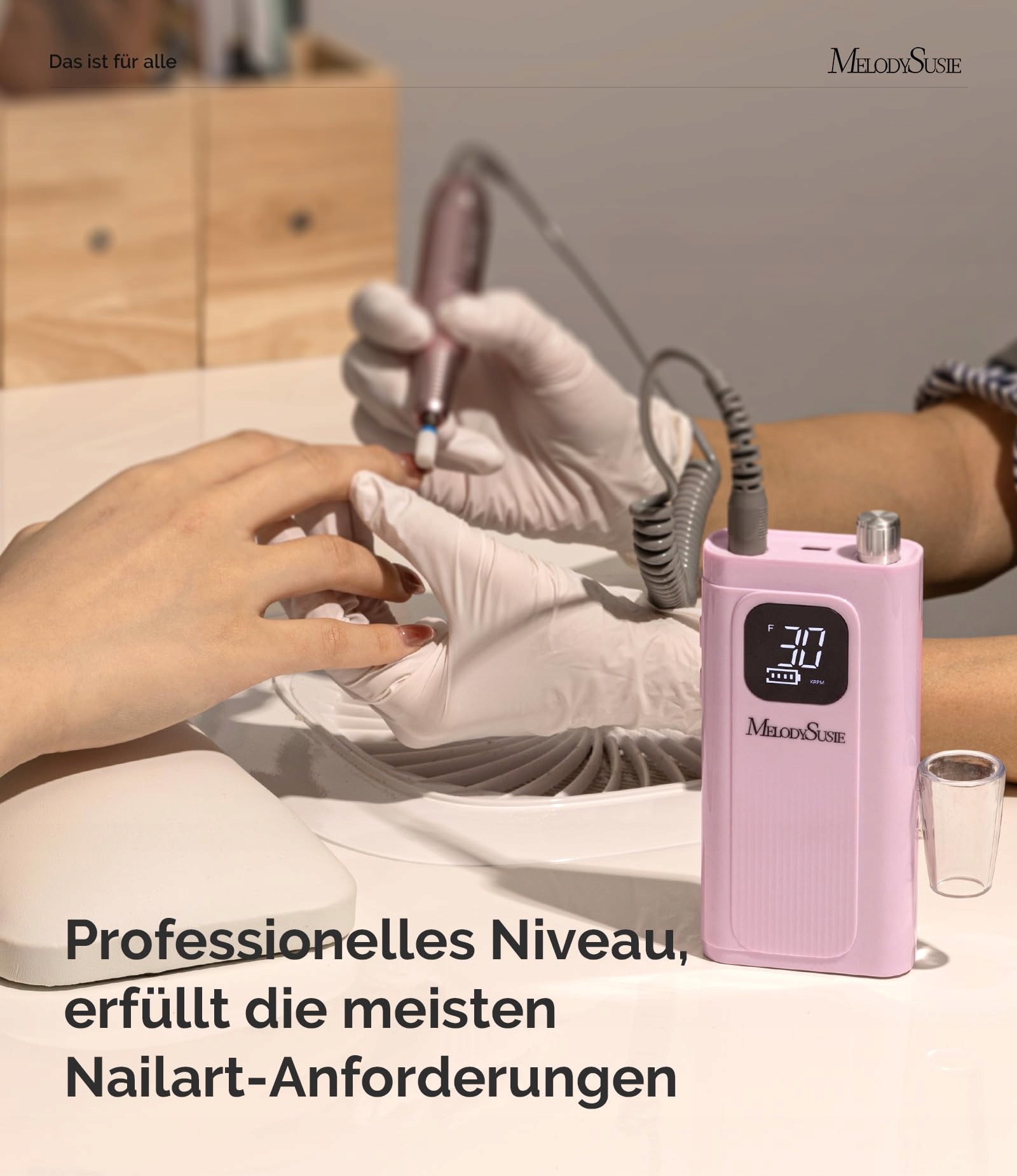 MELODYSUSIE Frezarka Do Paznokci 30000 ObrMin LCD Manicure Pedicure — miniatura 5