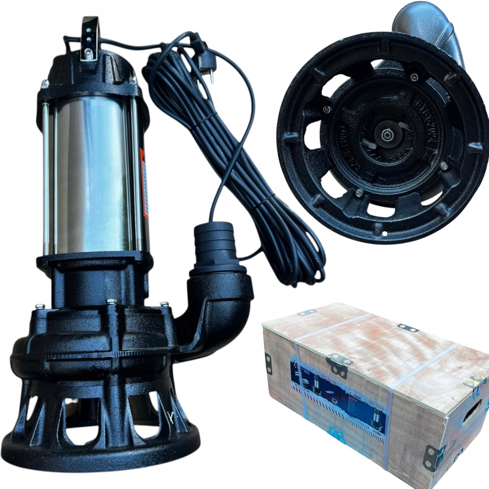 Silná ponorná pumpa na žumpu a odpadovú vodu 3850 W 18000 l/h 2"