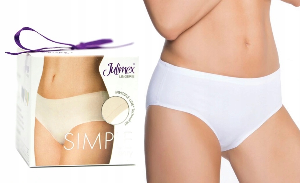 

Figi Julimex Simple Panty r L Biały bezszwowe
