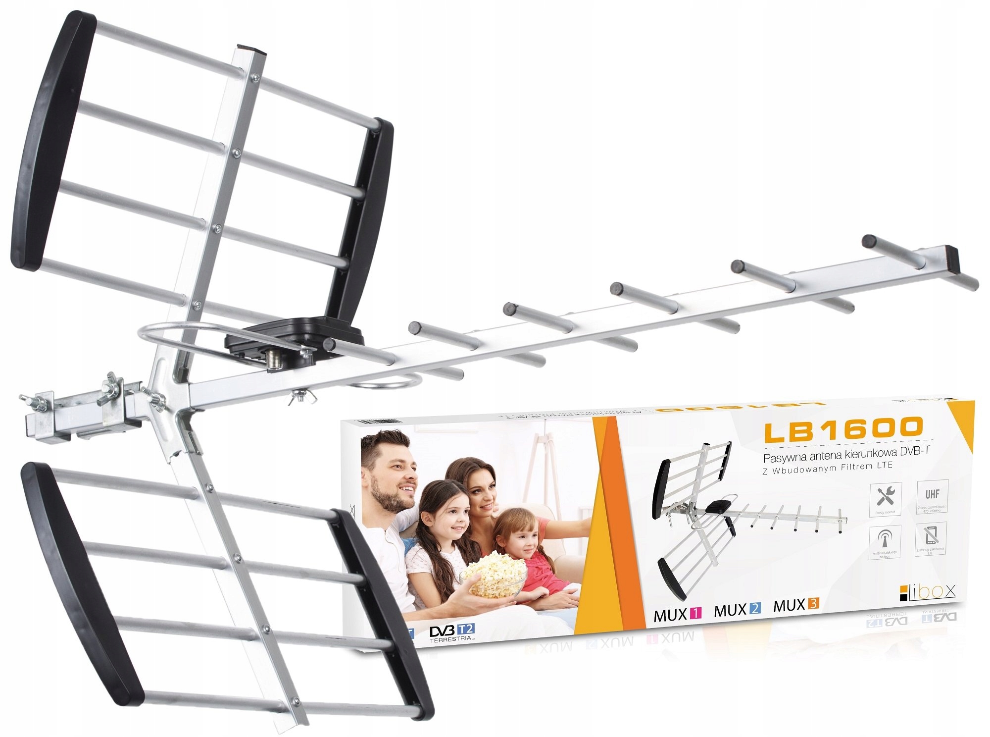 

Antena Kierunkowa Tv Naziemna Vhf Lte DVB-T2 MUX8