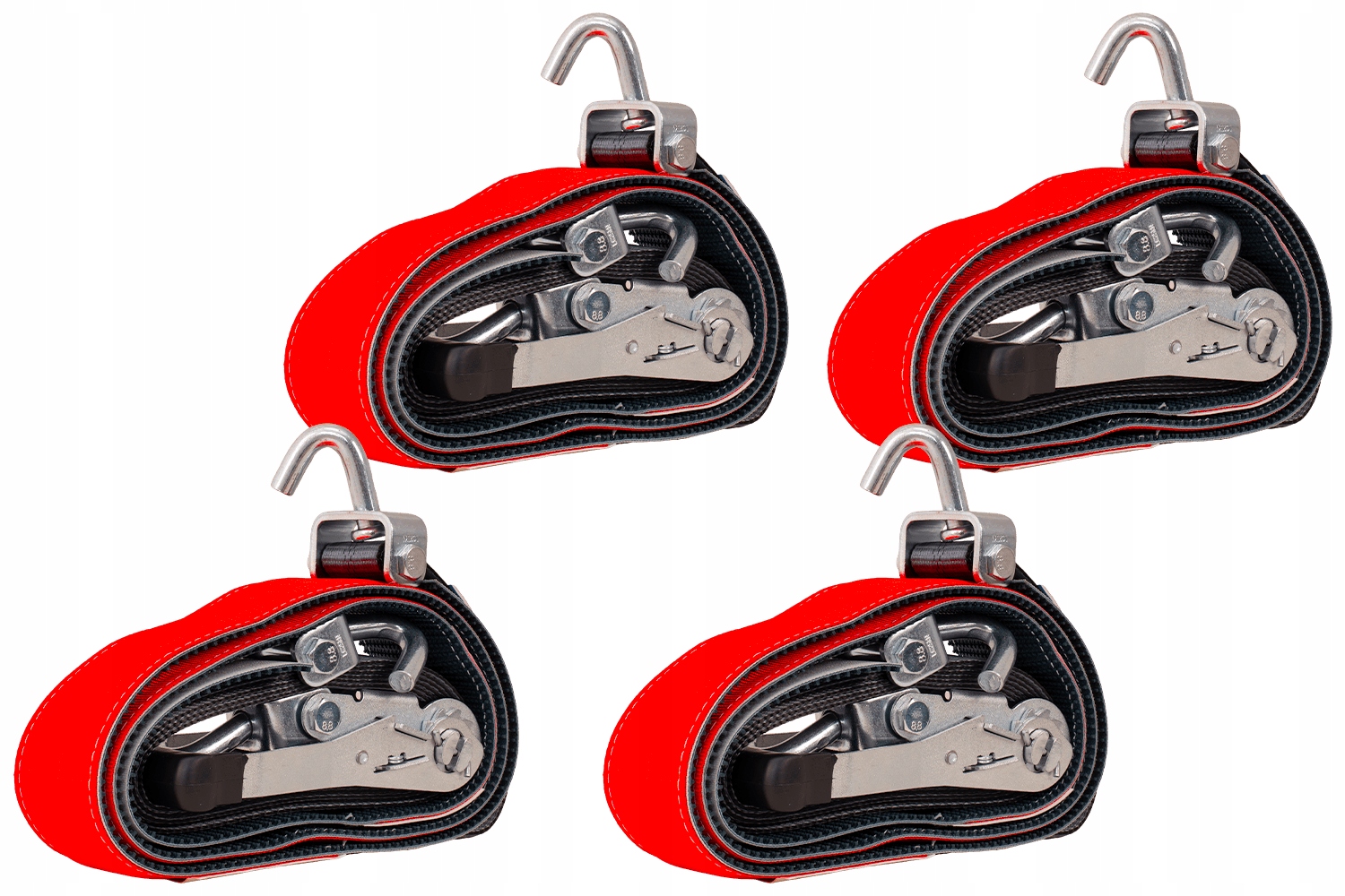 4X Prepravný pás pre návesy Lohr s napínačom 5 m/50 mm/5t VDI 2700 Tuv