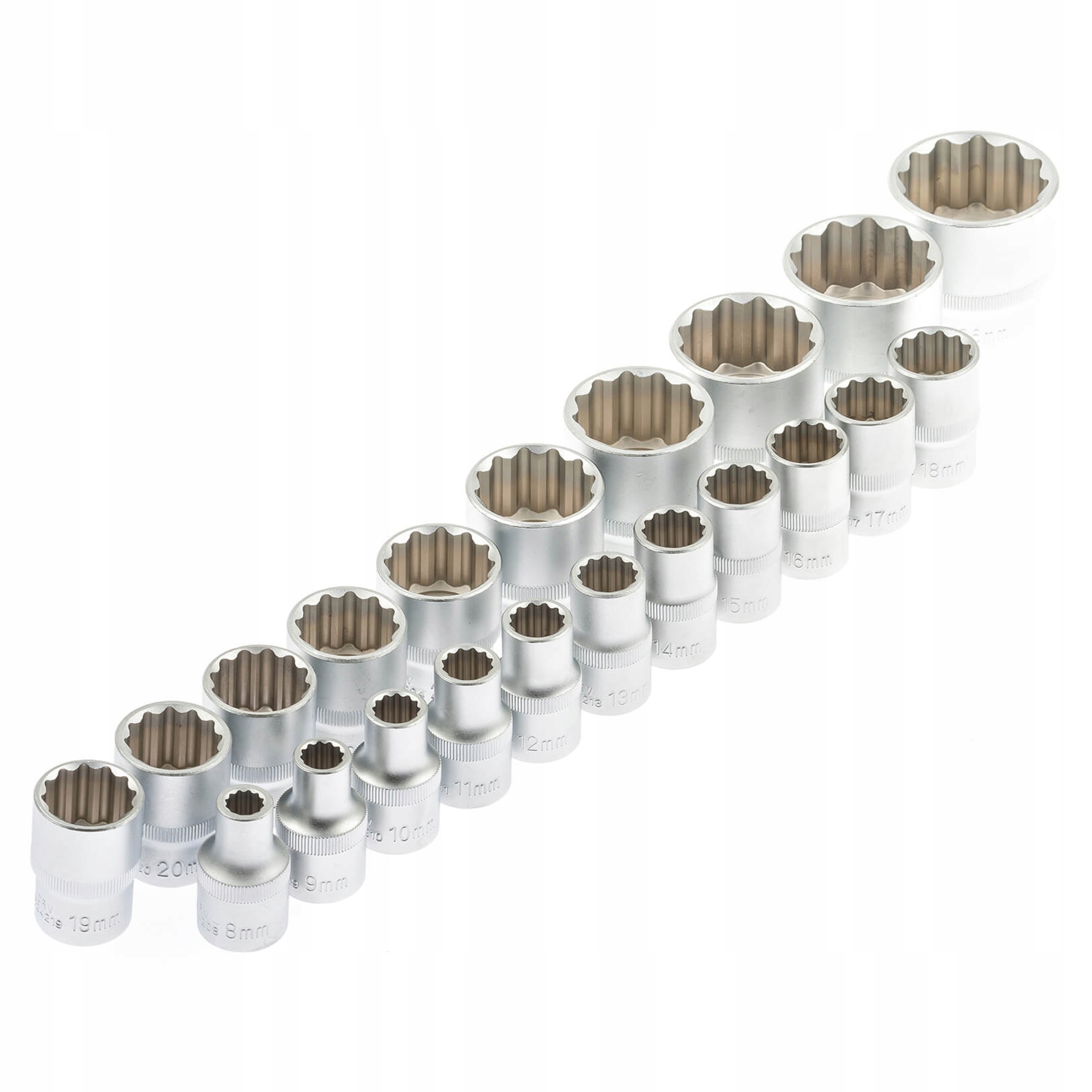NASADKI DWUNASTOKĄTNE 8-36mm 1/2 CR-V 21SZT SPLINE Rodzaj klucza nasadowy
