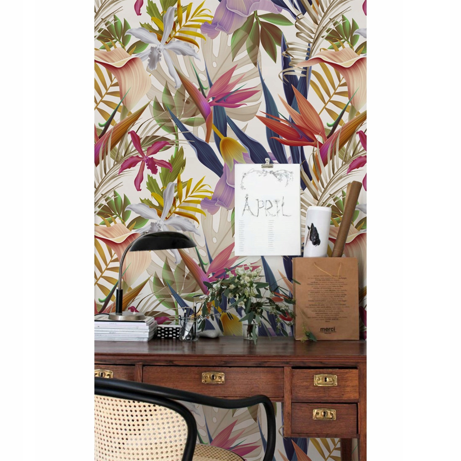 

Tapeta flizelina Rośliny vintage 312x219 cm + klej