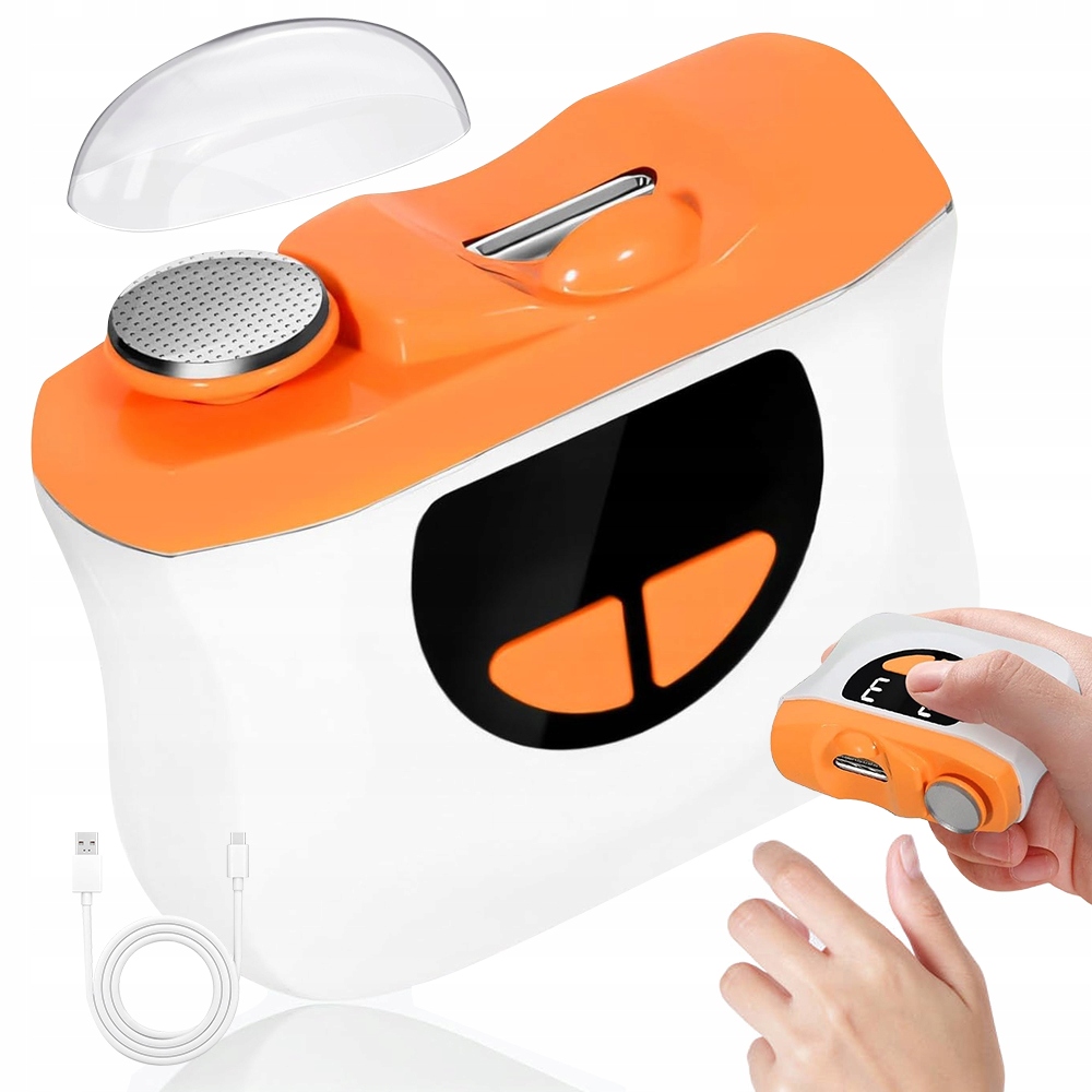 Elektrický Turistický Odstřihovač Nehtů Bruska Leštička Usb Bílá