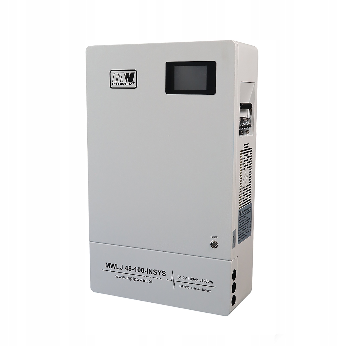 Nástenný zásobník energie 5.12 kWh akumulátor LiFePO4 51.2V/100Ah Insys