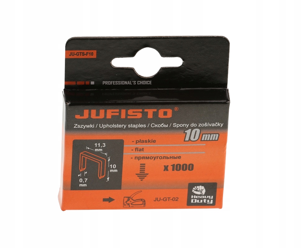 

Zszywki Typu F 10 mm Pudełko 1000 sztuk Jufisto