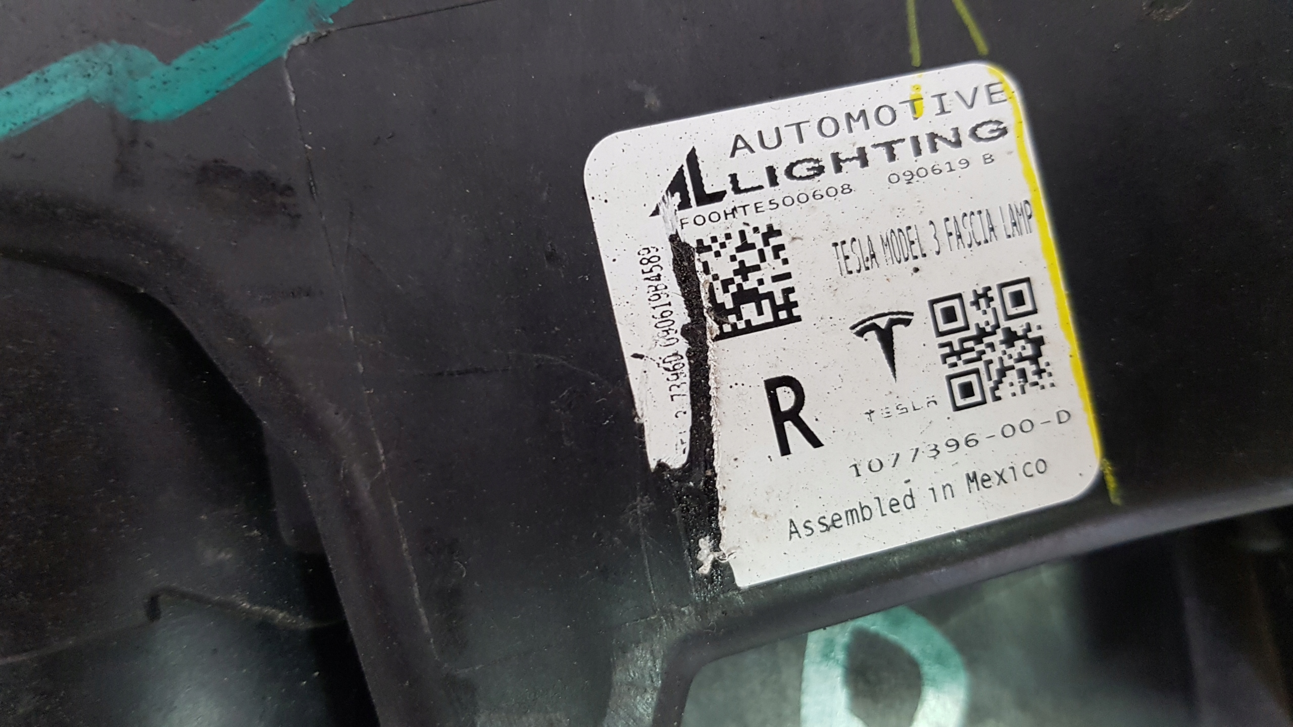 TESLA MODEL 3 III right LED DRL fog light D 9794