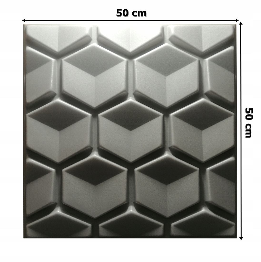 KASETONY sufitowe Dekoracja na ścianę HONEY SZARY Długość 50 cm