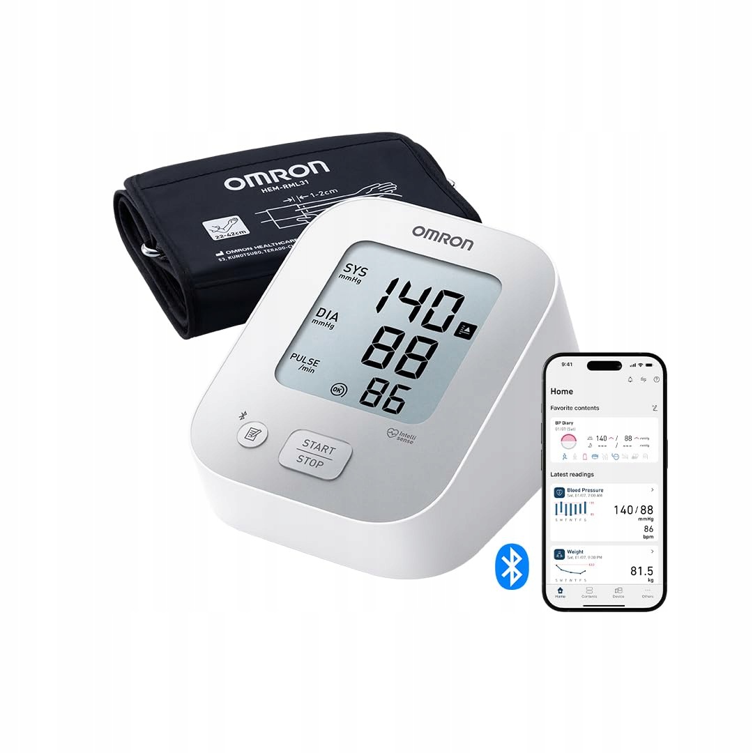 Ciśnieniomierz Elektroniczny Omron X2 Smart Naramienny Bluetooth 22-42 cm