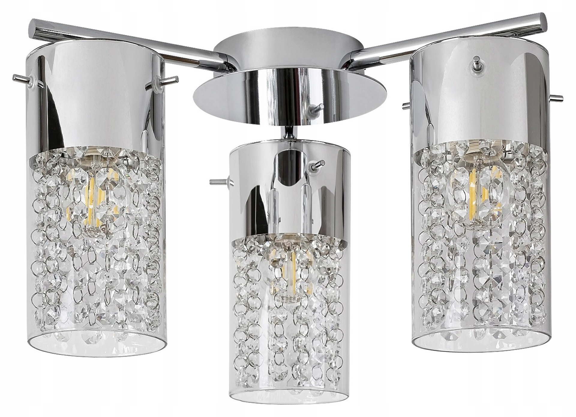Rabalux Niagara kúpeľňové svietidlo IP44, chróm, 3xE14, sklo krištáľe