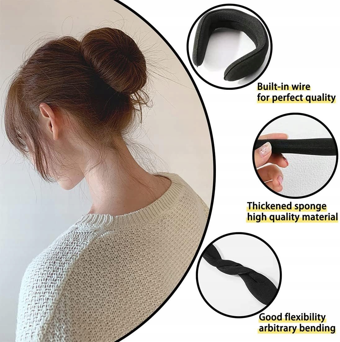 ZESTAW do stylizacji włosów WYPEŁNIACZ DO KOKA HAIRIGAMI TWISTER x4szt. Stan opakowania oryginalne