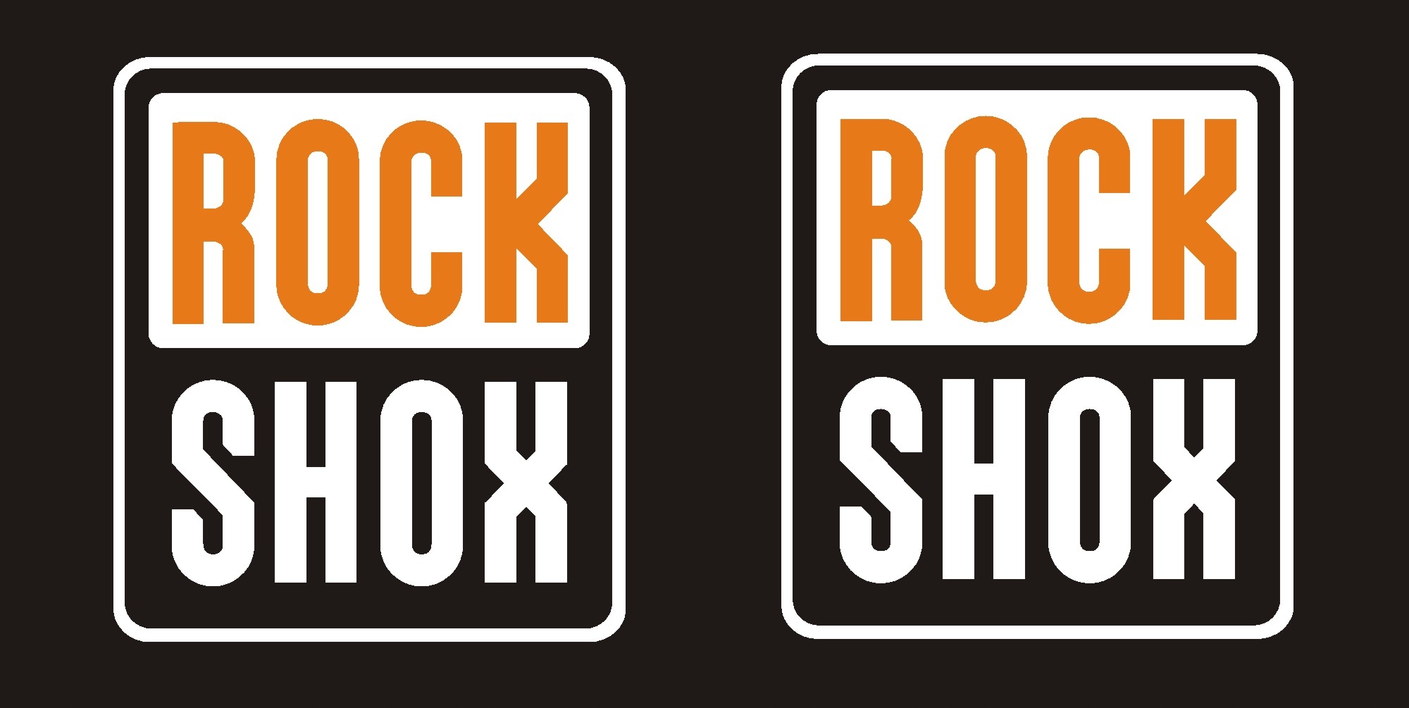 ROCK SHOX naklejki na czarny amortyzator widelec