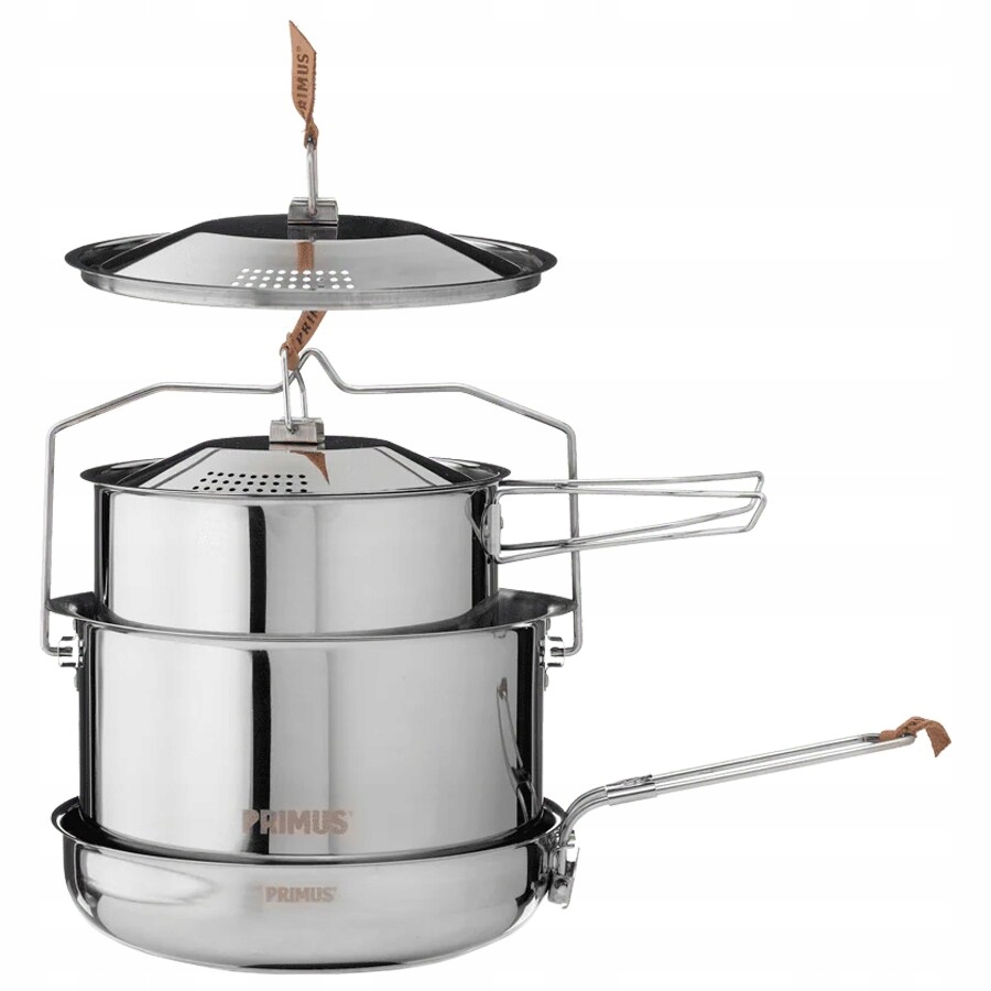 Sada turistického nádobí nerezová ocel Primus Stainless Steel 3 el.
