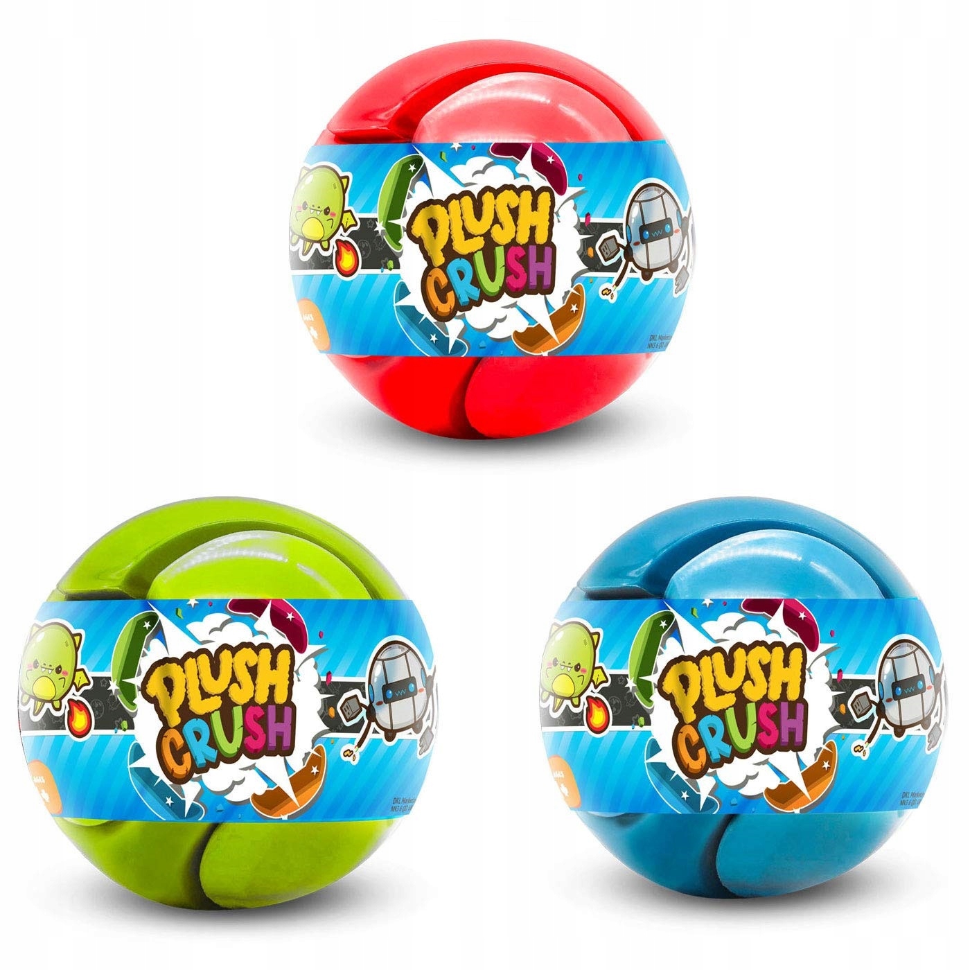 

3 Kule Niespodzianki - Pluszowe Bomby Plush Crush