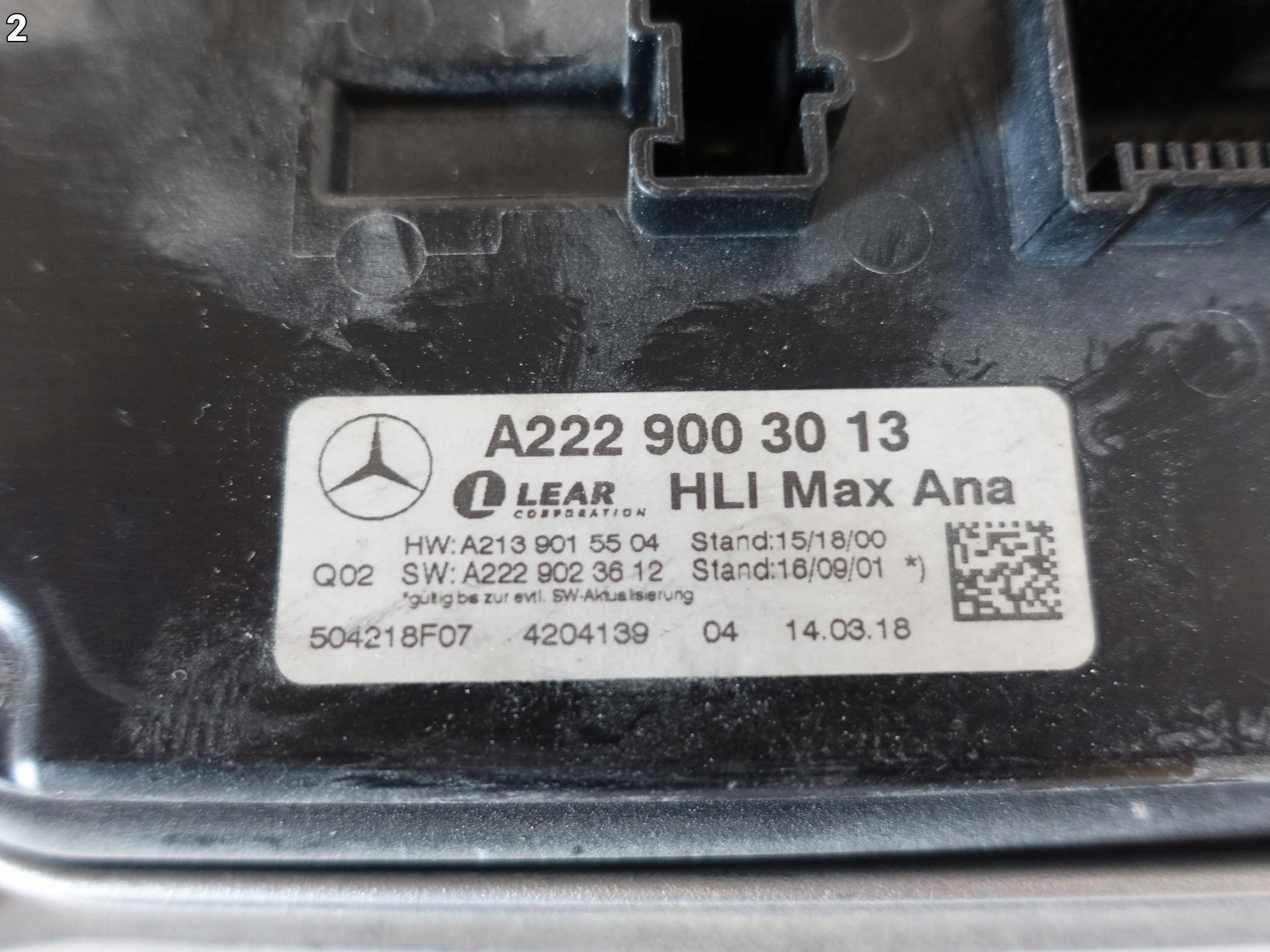 MERCEDES S-KLASA W222 E-KLASA W213 S213 module control unit LED lights front