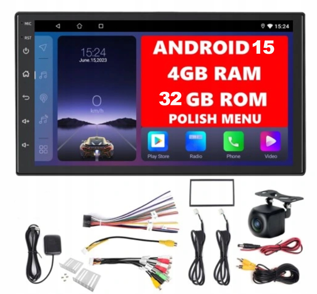 Autorádio 1/2 Din 9'' Carplay Android Wifi Gps Dotykové Fm 4GB