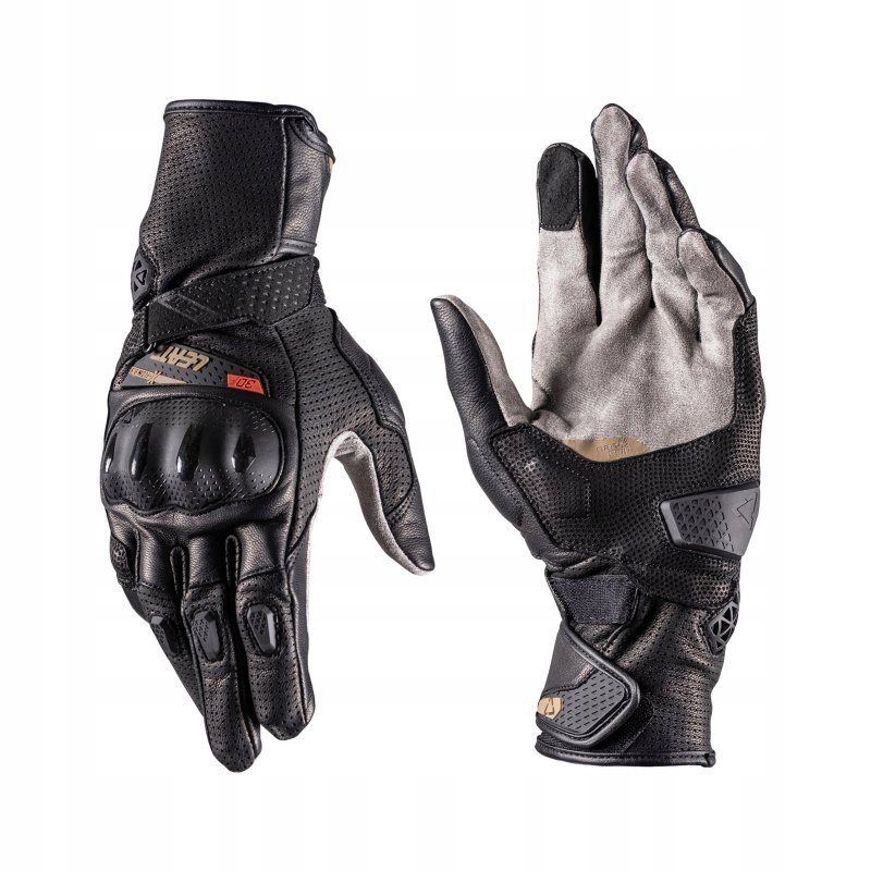 Motocyklové Rukavice Leatt Adv X-flow 8.5 Stealth Black Grey M