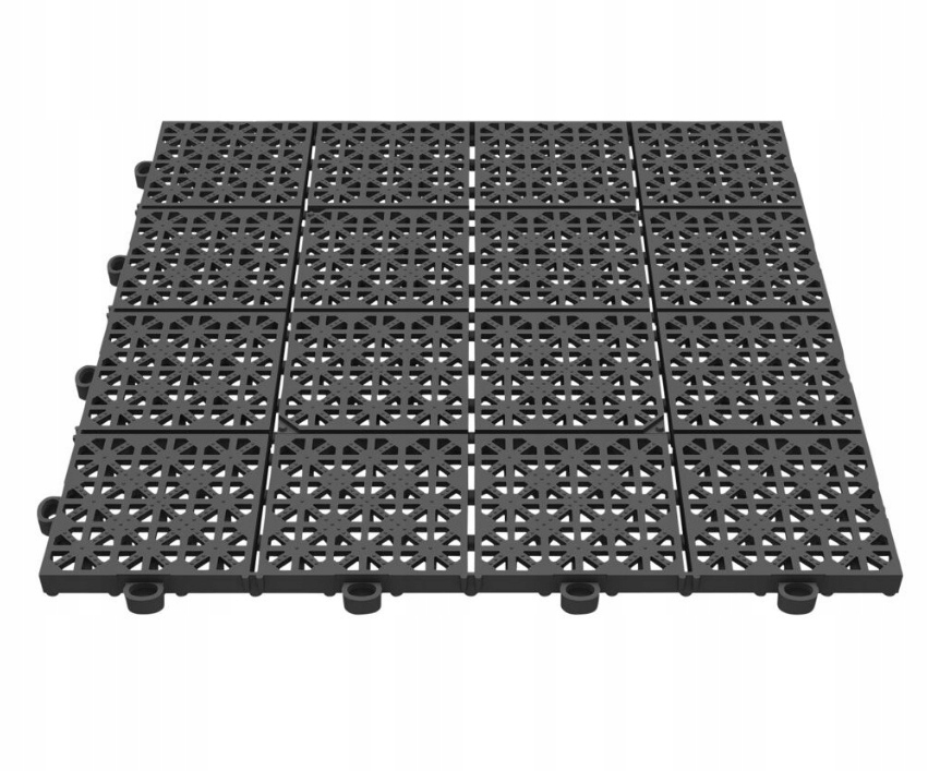 Terasová dlaždice na balkon, do prádelny 11 Ks 30x30 cm Pvc šedá